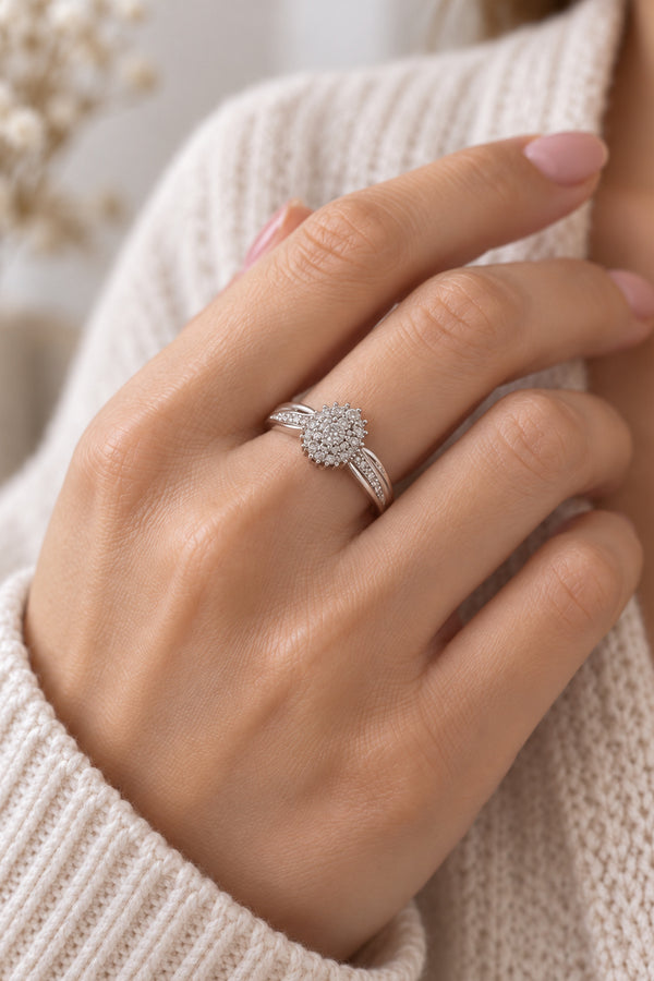 Prsten s přírodními diamanty 2,03 g
