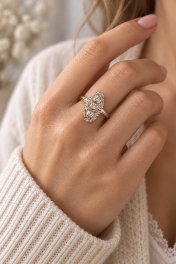 Prsten s přírodními diamanty 3,41 g