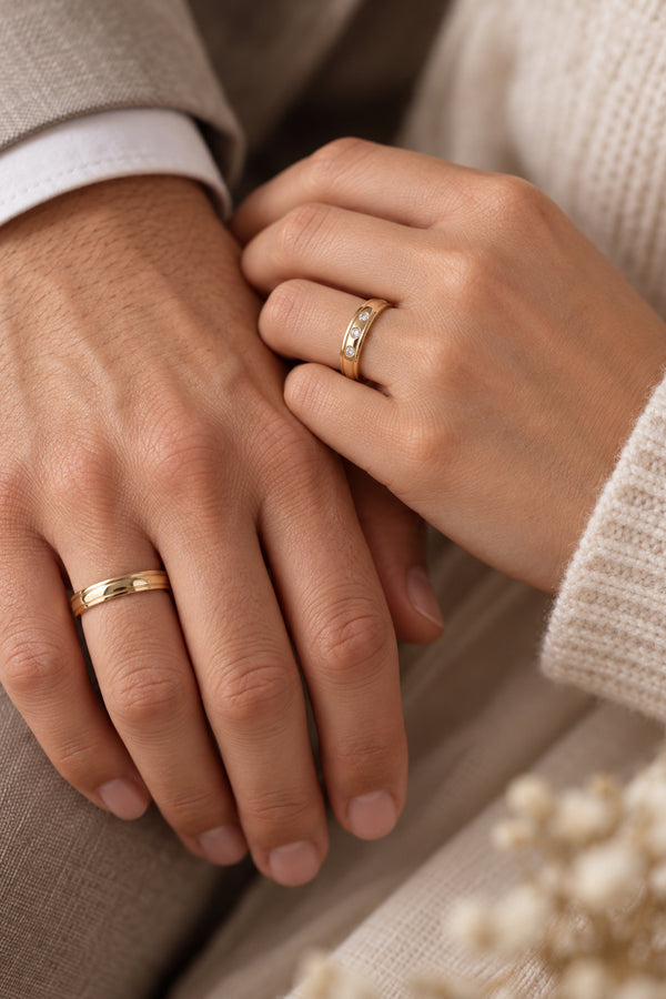 Snubní prsteny s přírodními diamanty 9,40 g