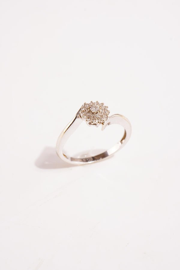 Prsten s přírodními diamanty 1,90 g