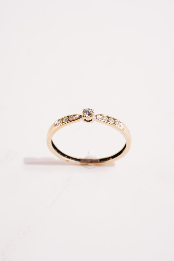 Prsten s přírodními diamanty 1,09 g