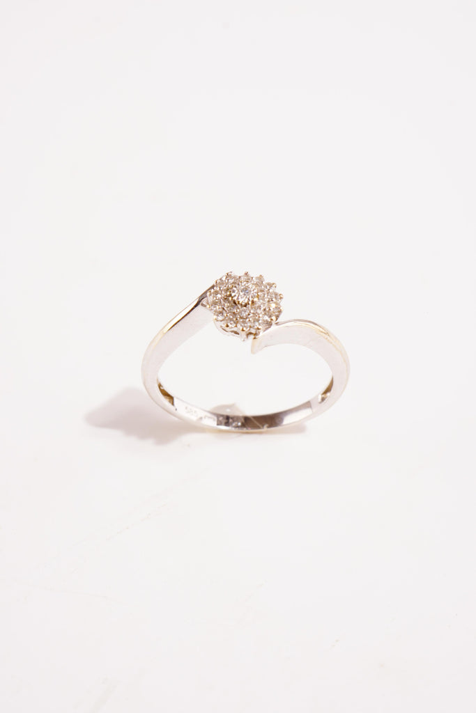 Prsten s přírodními diamanty 1,90 g