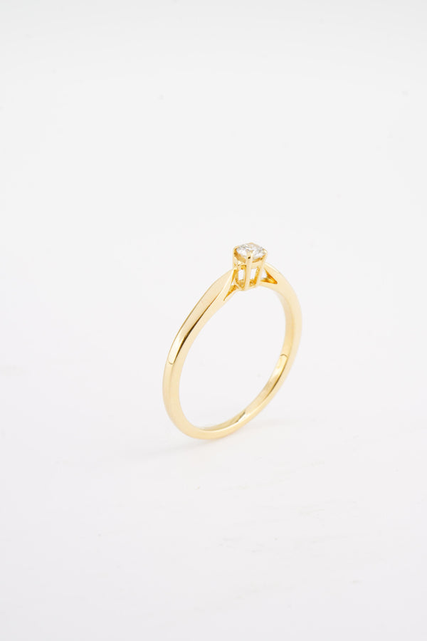 Dámský prsten s přírodním diamantem, 1.63 g