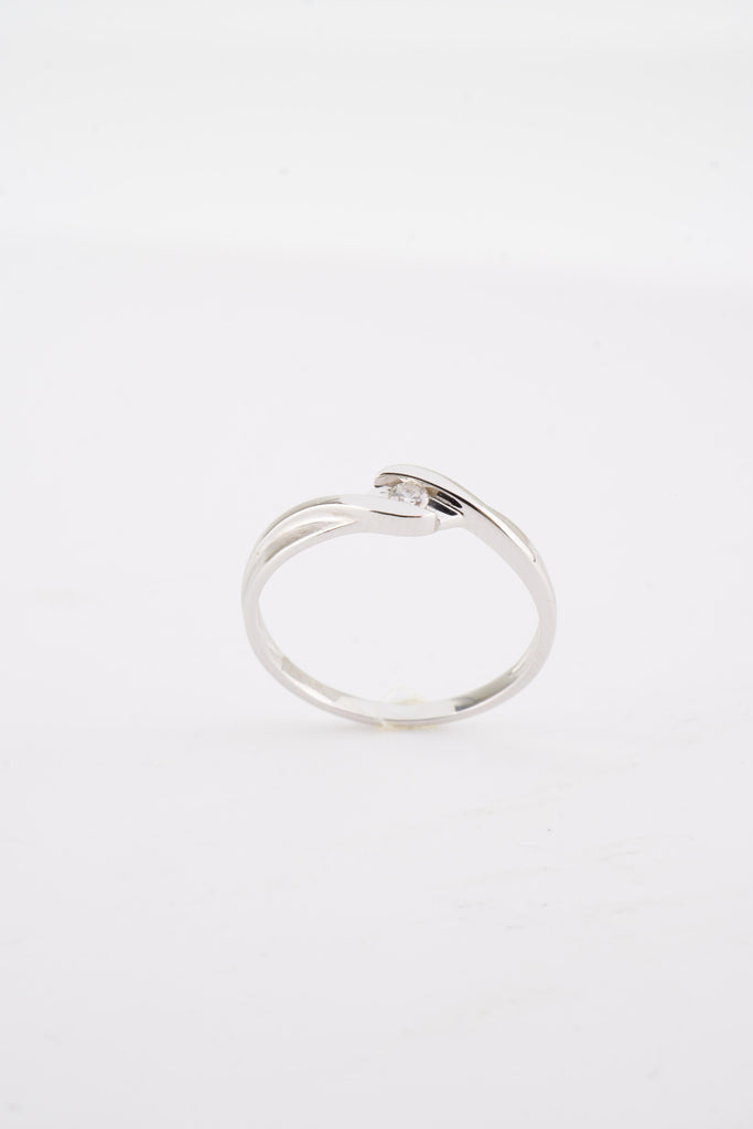 Dámský prsten s přírodním diamantem, 1.37 g