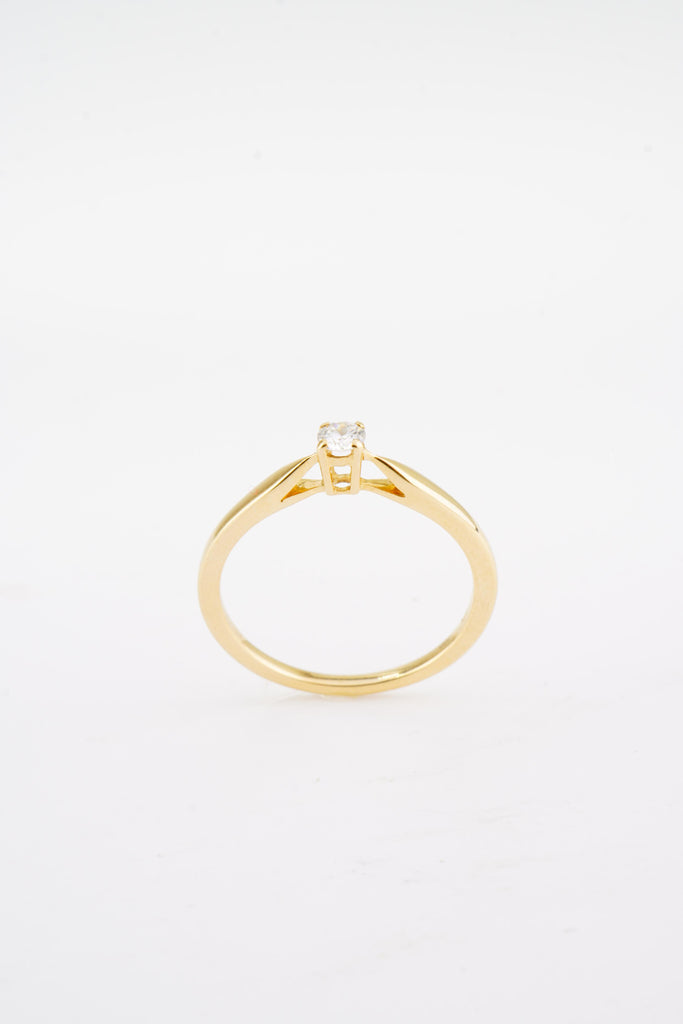 Dámský prsten s přírodním diamantem, 1.63 g